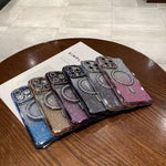 Multicolor Shockproof Magnetic TPU Phone Case with Rhinestones and Heat Dissipation - Teleplus