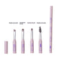Multifunctional All-Aluminum Tube Four-Cut Makeup Eye Shadow Brush Set - Teleplus multifunctional all-aluminum tube