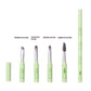 Multifunctional All-Aluminum Tube Four-Cut Makeup Eye Shadow Brush Set - Teleplus multifunctional all-aluminum tube