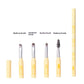 Multifunctional All-Aluminum Tube Four-Cut Makeup Eye Shadow Brush Set - Teleplus multifunctional all-aluminum tube