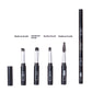 Multifunctional All-Aluminum Tube Four-Cut Makeup Eye Shadow Brush Set - Teleplus multifunctional all-aluminum tube