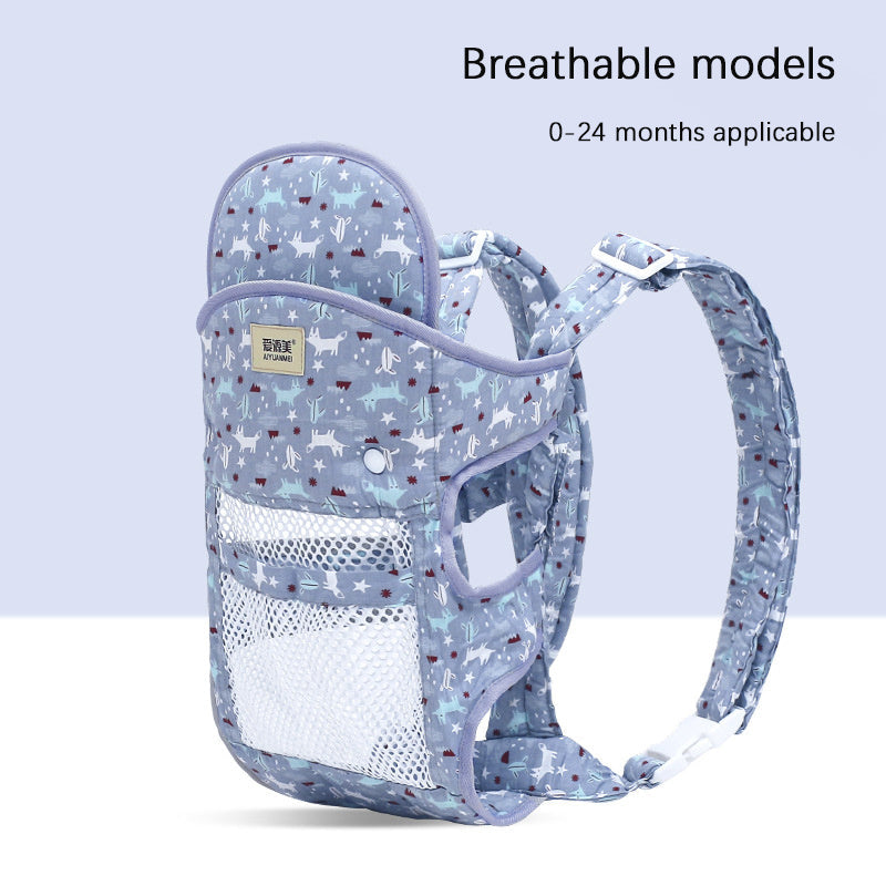 Multifunctional Baby Carrier With Breathable Front And Back In Summer - Wave Point Baby Carrier That Breathes Like