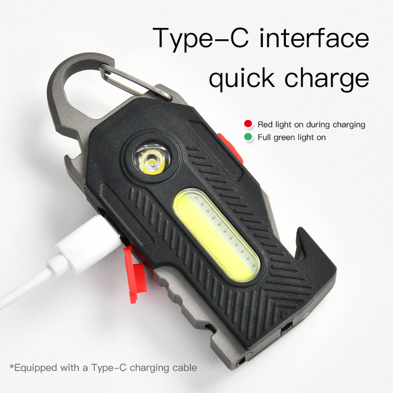 Multifunctional Emergency Charging Light Keychain with Survival Tools - Teleplus multifunctional charging emergency