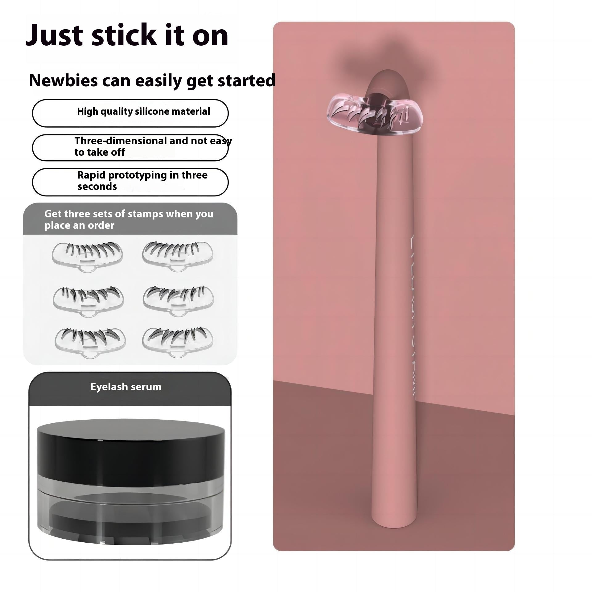 Multifunctional Eye Makeup Tool Set with Eyelash Stamp and Eyebrow Brush - Teleplus for Precise painting artifact