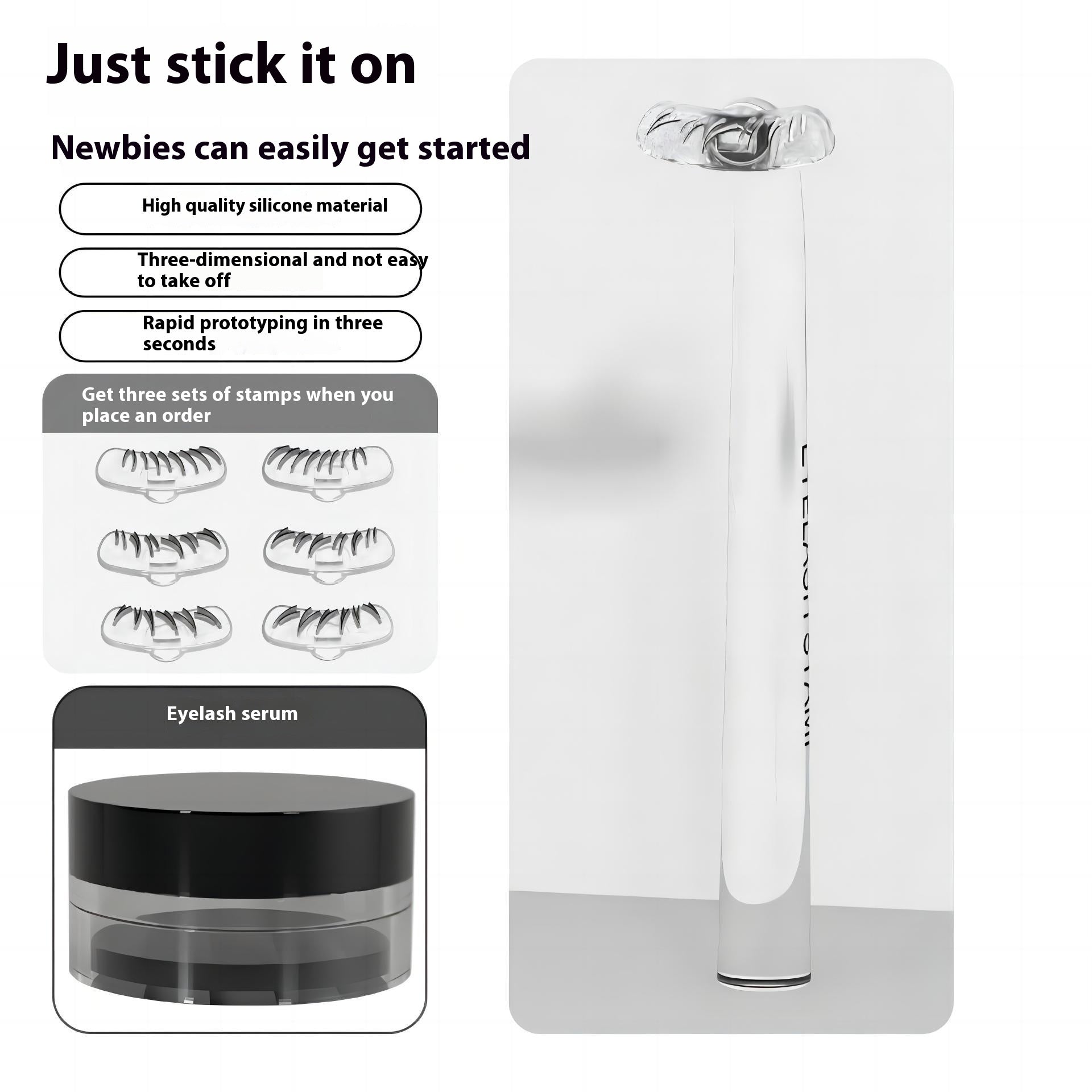 Multifunctional Eye Makeup Tool Set with Eyelash Stamp and Eyebrow Brush - Teleplus for Precise painting artifact