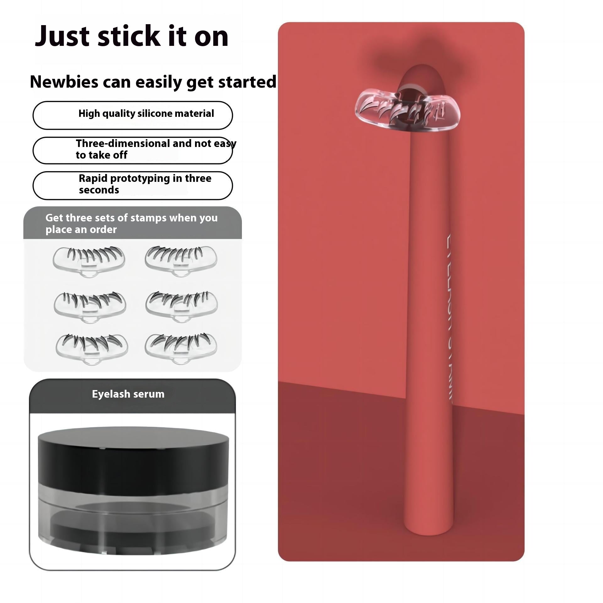 Multifunctional Eye Makeup Tool Set with Eyelash Stamp and Eyebrow Brush - Teleplus for Precise painting artifact