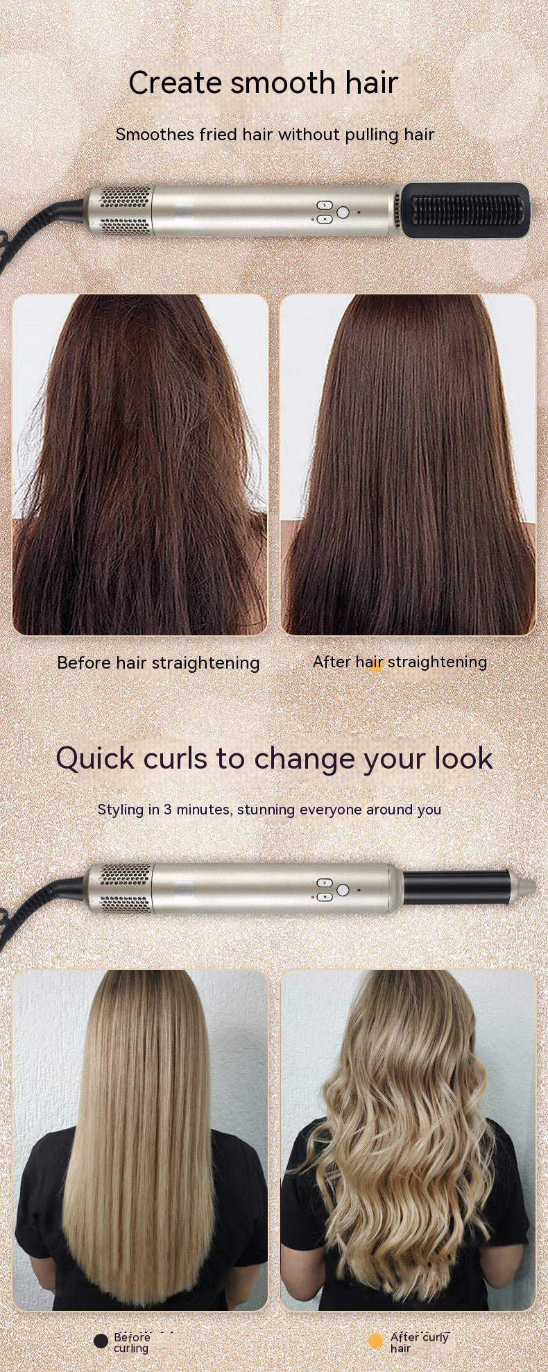 Multifunctional Hair Care Automatic Dryer with Negative Ion and Hot Cold Air - Teleplus multifunctional hair care