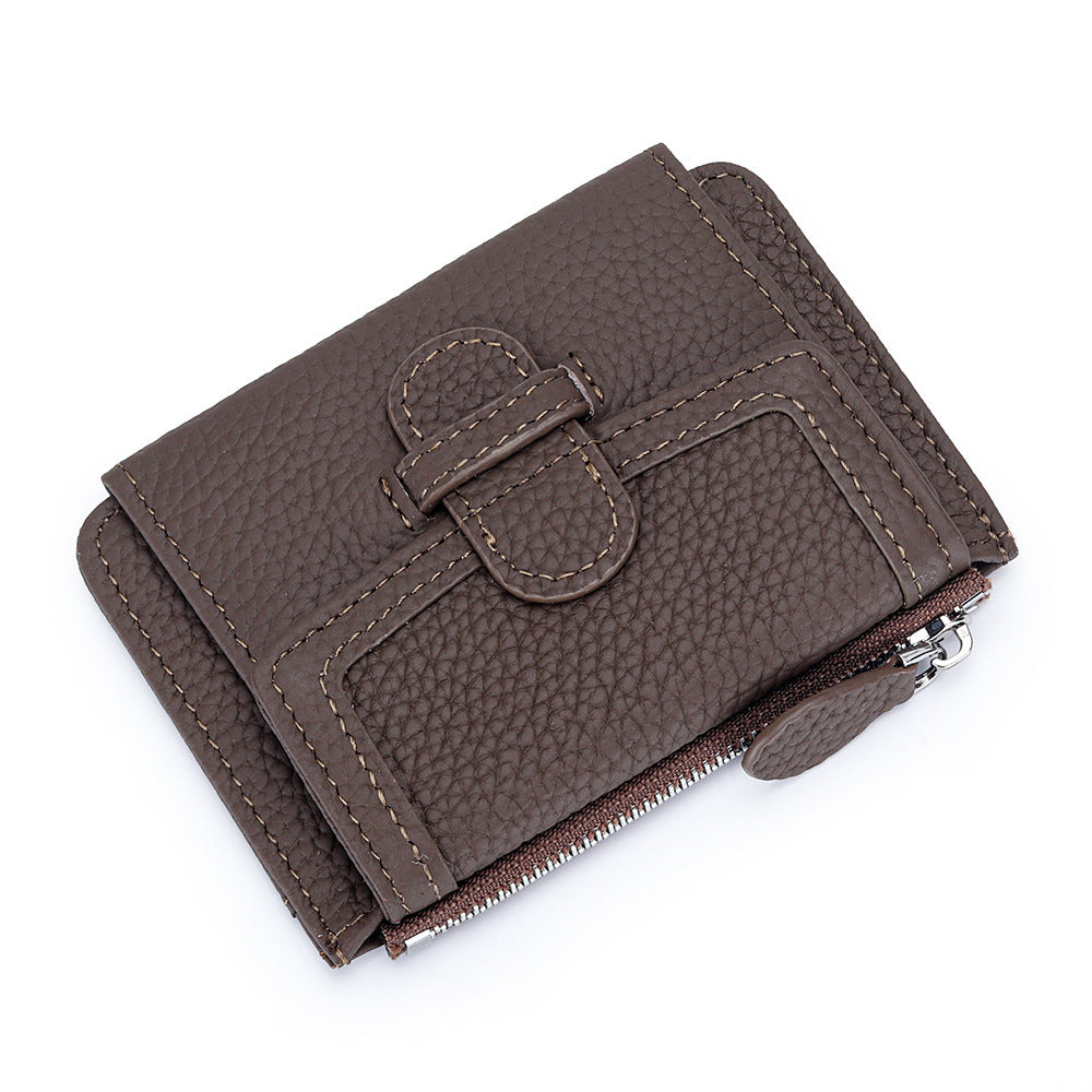 Multifunctional Leather Wallet with Multiple Card Slots and Solid Colors - Slim for Your Adventure multifunctional