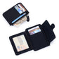 Multifunctional Leather Wallet with Multiple Card Slots and Solid Colors - Slim for Your Adventure multifunctional