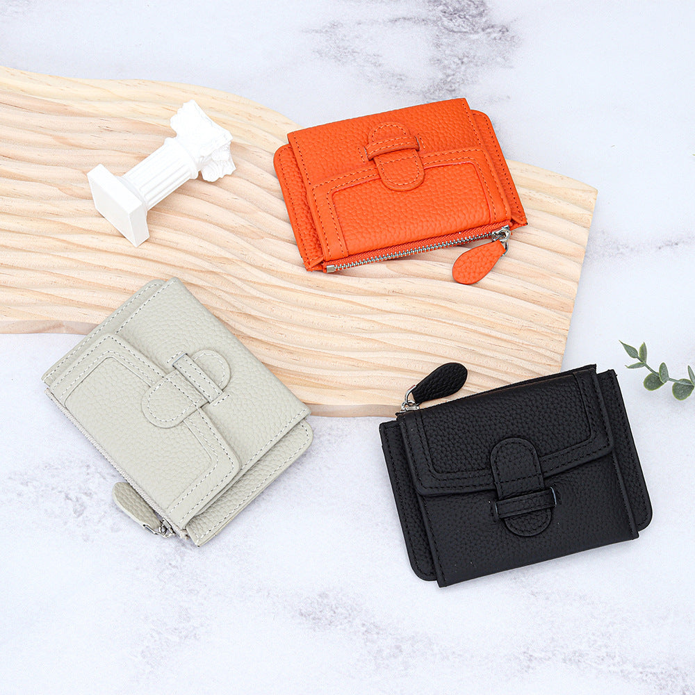 Multifunctional Leather Wallet with Multiple Card Slots and Solid Colors - Slim for Your Adventure multifunctional