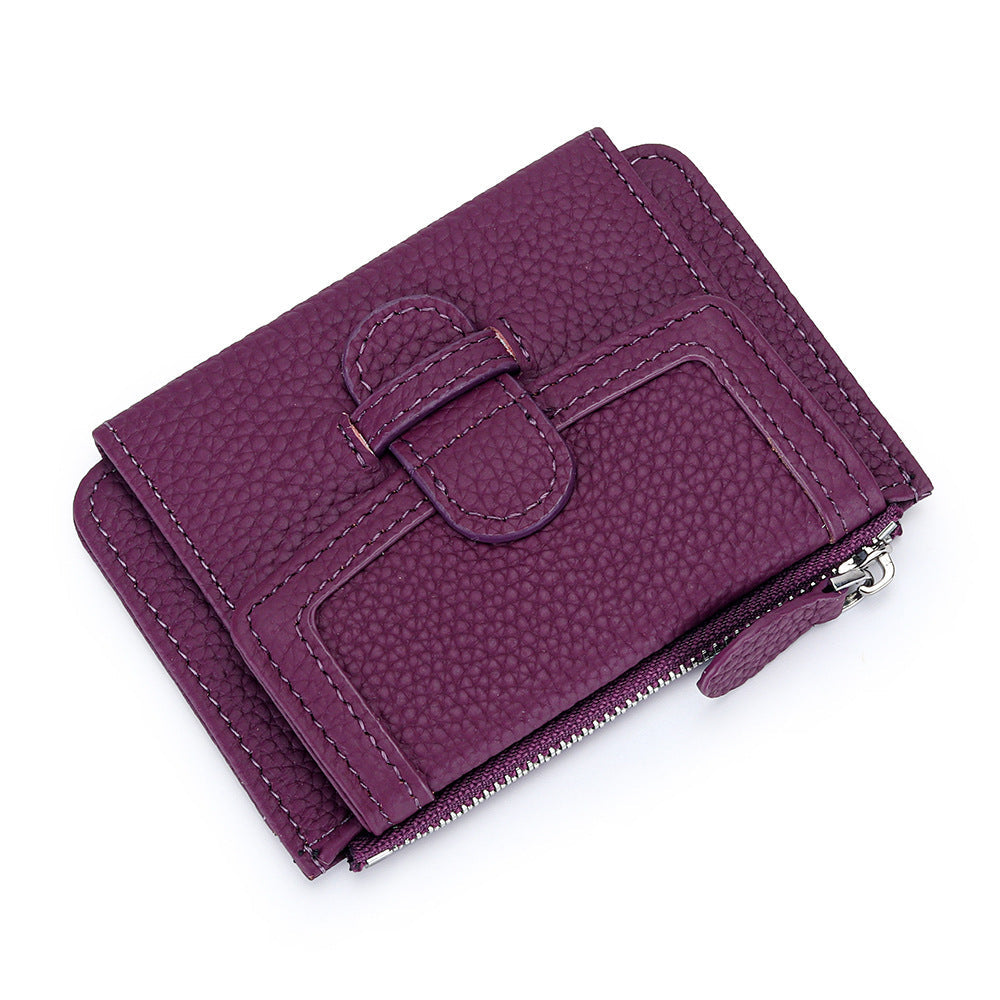 Multifunctional Leather Wallet with Multiple Card Slots and Solid Colors - Slim for Your Adventure multifunctional