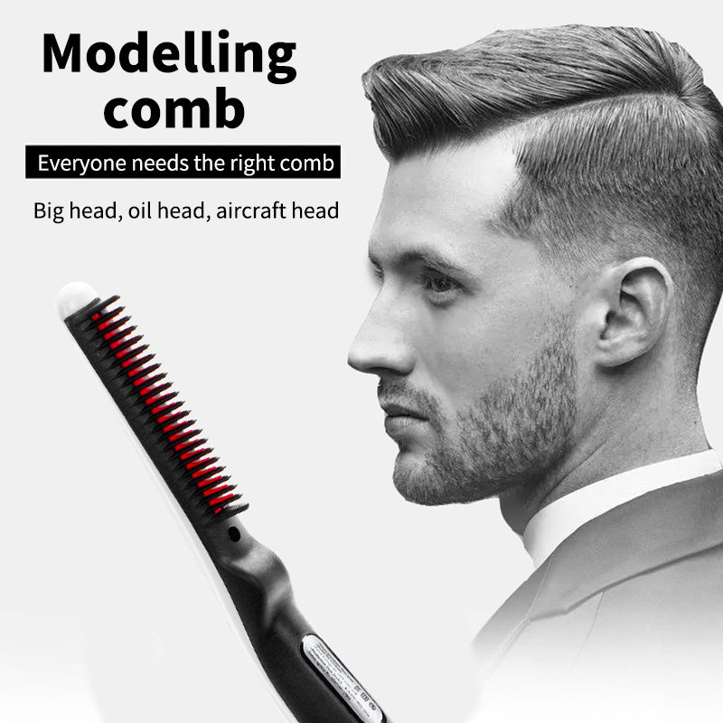 Multifunctional Male and Female Styling Comb with Dual-Use Roll Straight Iron - Teleplus female styling combing