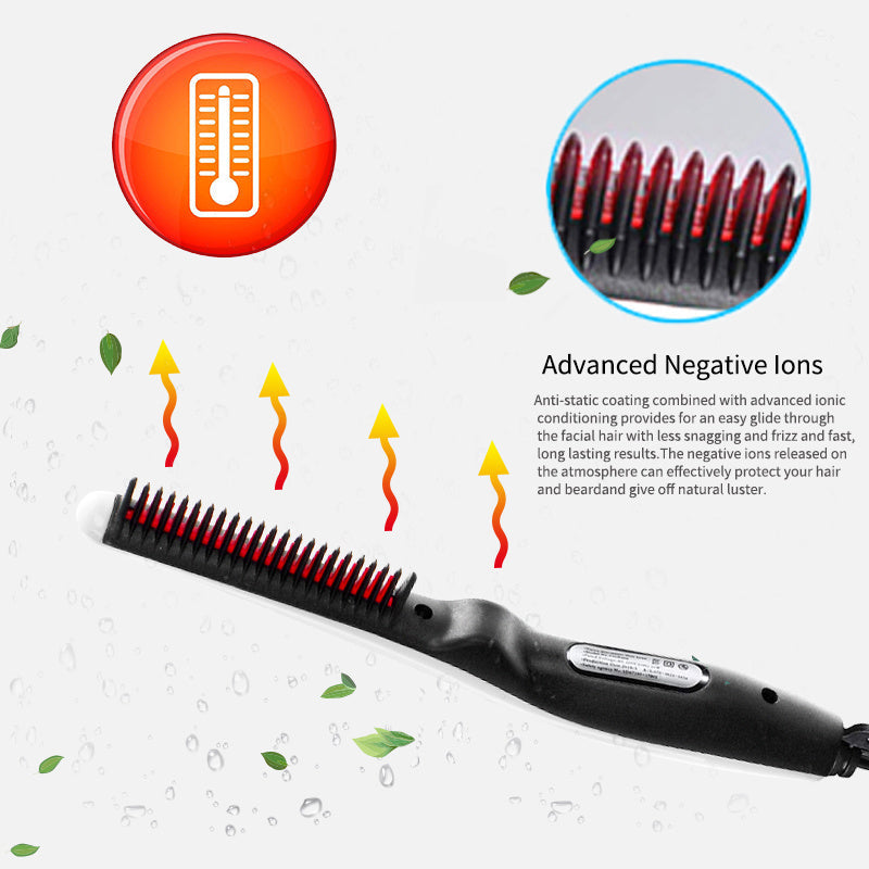 Multifunctional Male and Female Styling Comb with Dual-Use Roll Straight Iron - Teleplus female styling combing