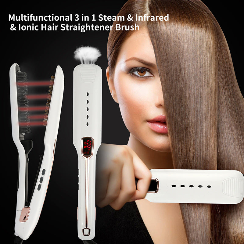 Multifunctional Negative Ion Infrared Steam Hair Straightener with Temperature Control - Teleplus multifunctional