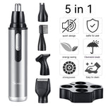 Multifunctional USB Charging Portable Mini Nose Ear Hair Trimmer with Different Heads - Teleplus multifunctional usb