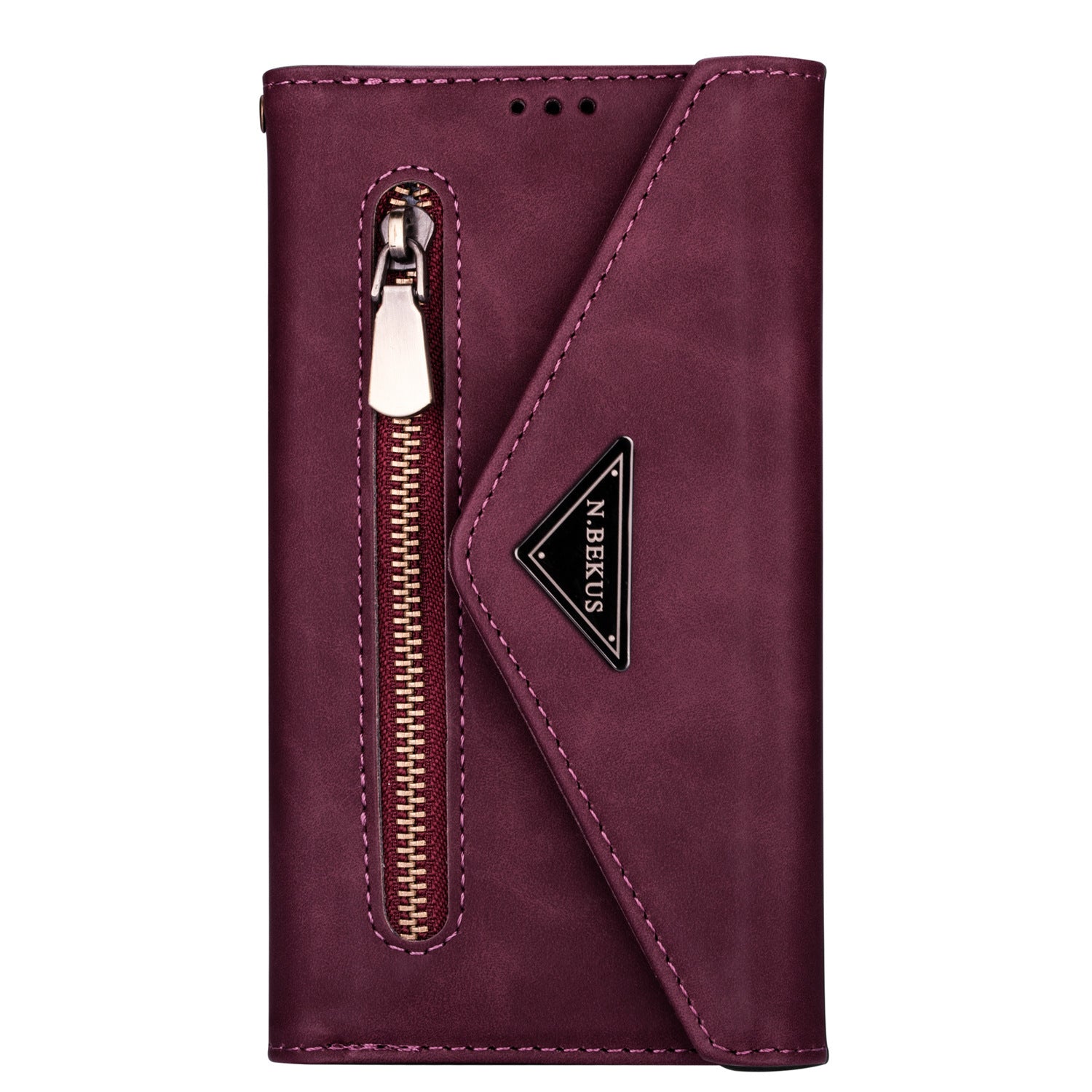 Multifunctional Zipper Phone Case Skin Sensation Doka Leather Case - Multifunctional Doka Leather Phone Case for iPhone