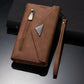 Multifunctional Zipper Phone Case Skin Sensation Doka Leather Case - Multifunctional Doka Leather Phone Case for iPhone