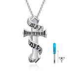 Music Note Urn Cremation Necklace in Sterling Silver - Strike a Chord with Our Music Note Urn Necklace