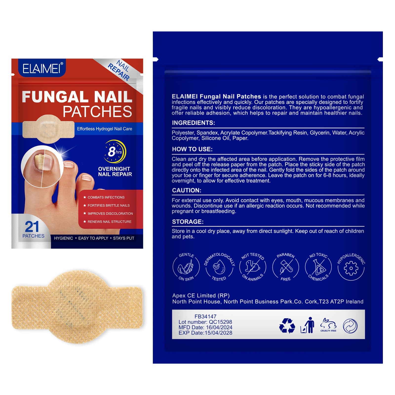 Nail Antibacterial Patch for Strengthening and Repair Healthy Nails - Teleplus nail antibacterial patch strengthening