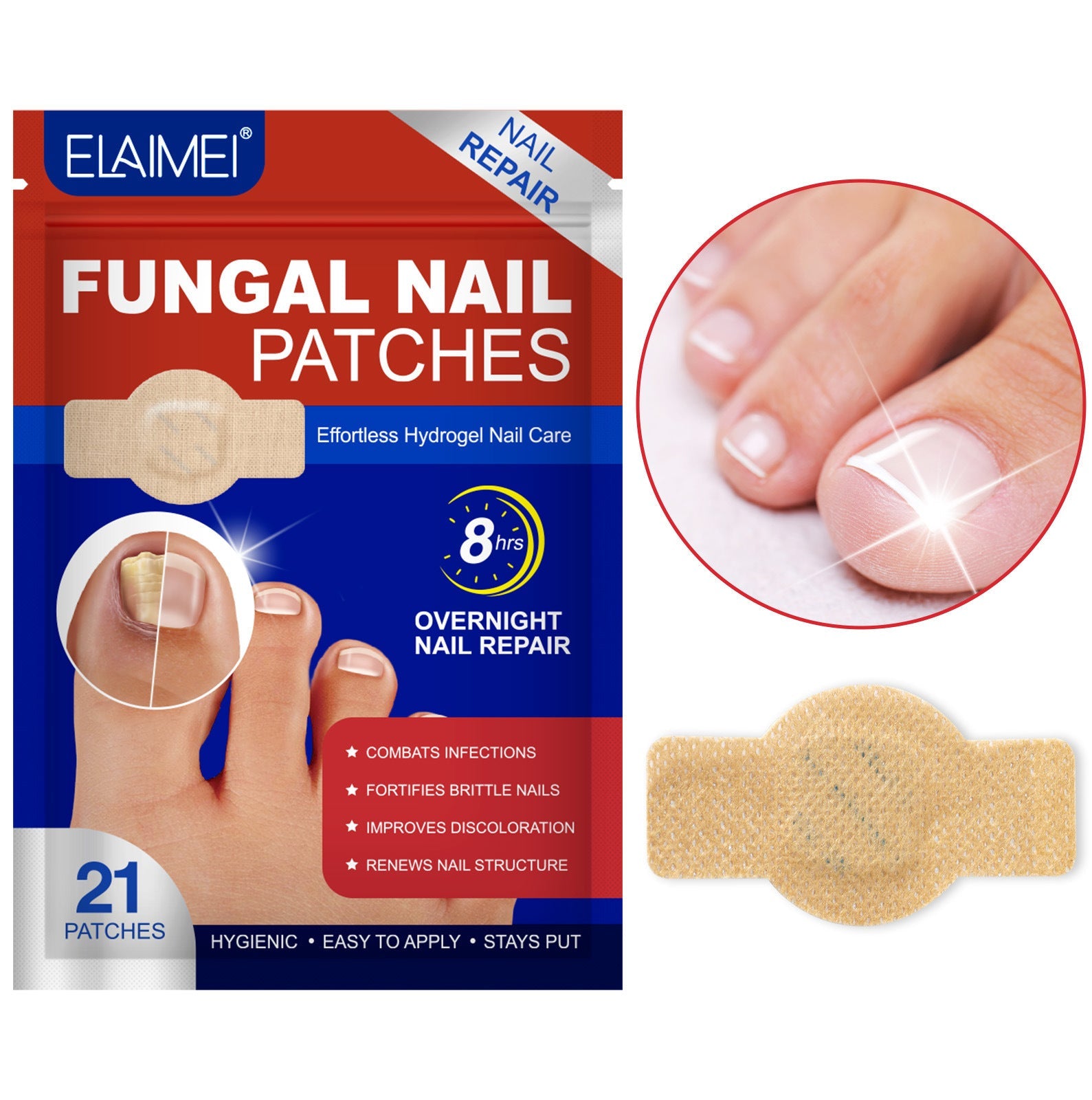Nail Antibacterial Patch for Strengthening and Repair Healthy Nails - Teleplus nail antibacterial patch strengthening