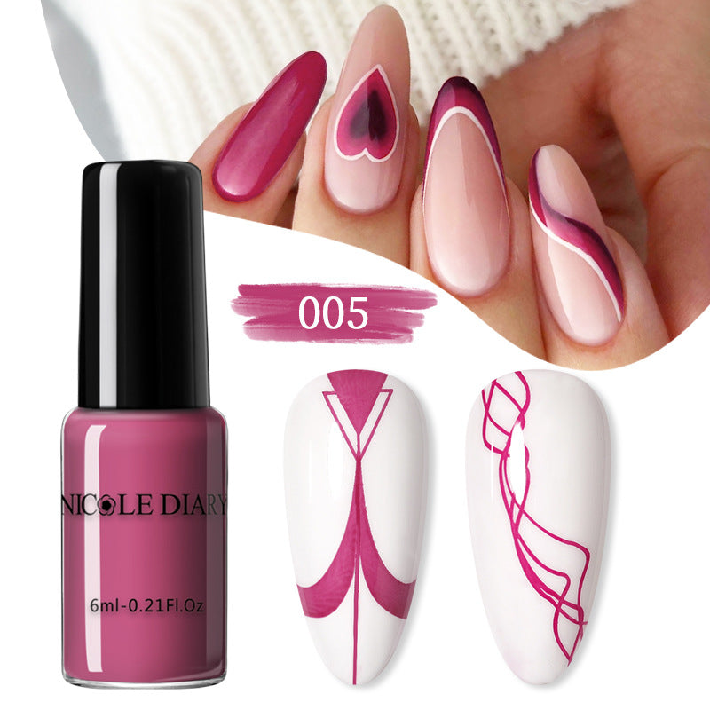 Nail Beauty Print Oil for Simple Home Painted Nails 6ml - Teleplus nail beauty print simple home painted oil