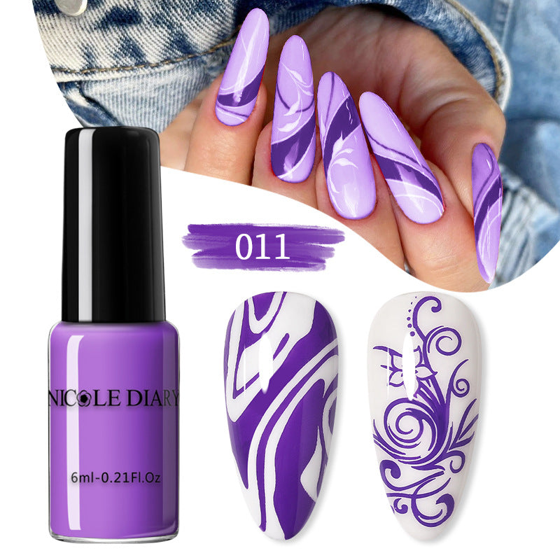 Nail Beauty Print Oil for Simple Home Painted Nails 6ml - Teleplus nail beauty print simple home painted oil