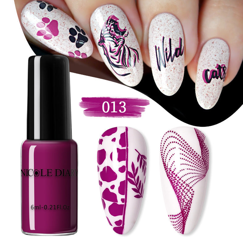 Nail Beauty Print Oil for Simple Home Painted Nails 6ml - Teleplus nail beauty print simple home painted oil