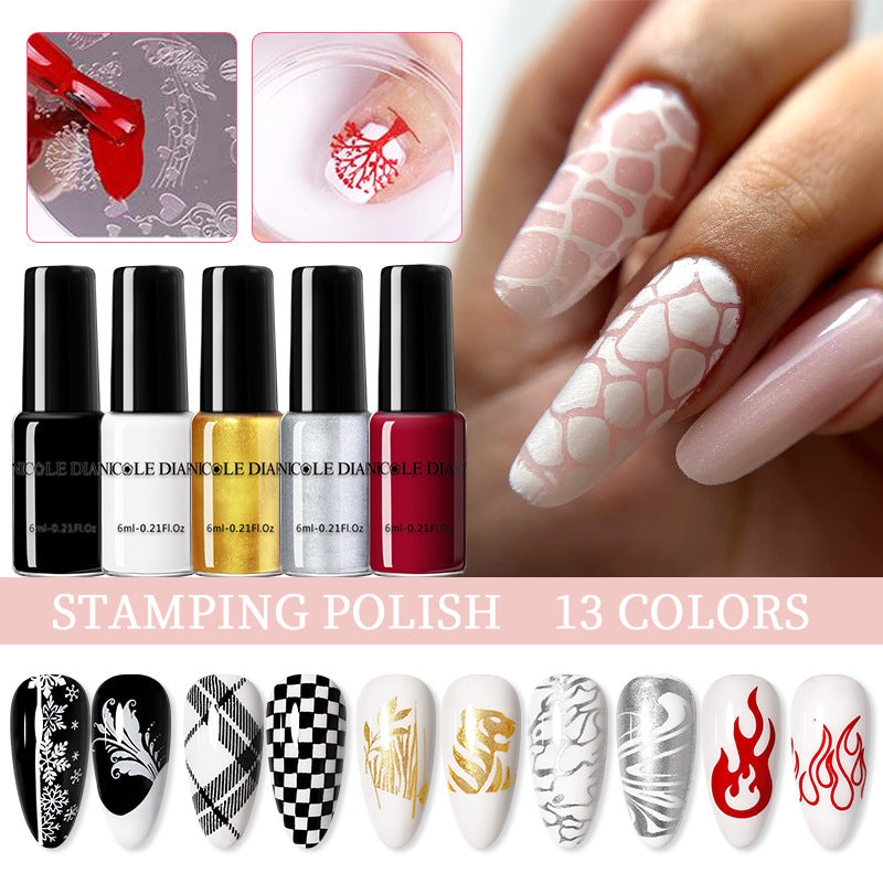 Nail Beauty Print Oil for Simple Home Painted Nails 6ml - Teleplus nail beauty print simple home painted oil