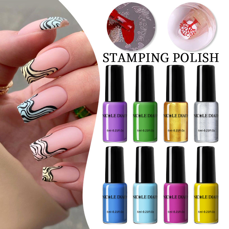 Nail Beauty Print Oil for Simple Home Painted Nails 6ml - Teleplus nail beauty print simple home painted oil