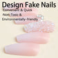 Nail Patch Set with Gradient Rhinestone French for Elegant Beauty - Teleplus nail beauty gradient rhinestone french