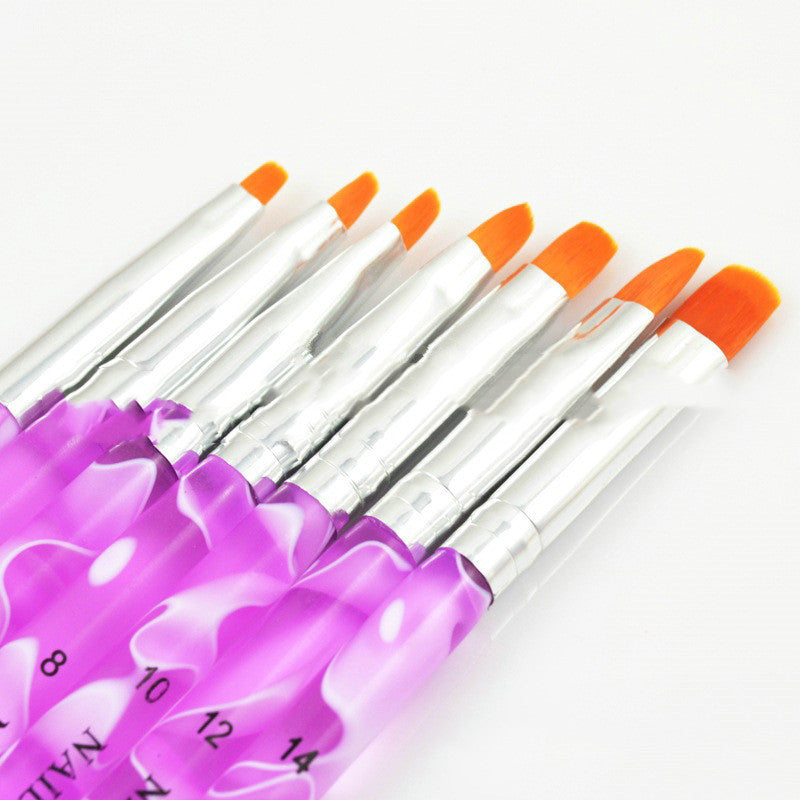 Nail Tools Paint Pen Set with Broad Brush Pens for Artificial Nails - Teleplus artificial nails broad brush penshaped