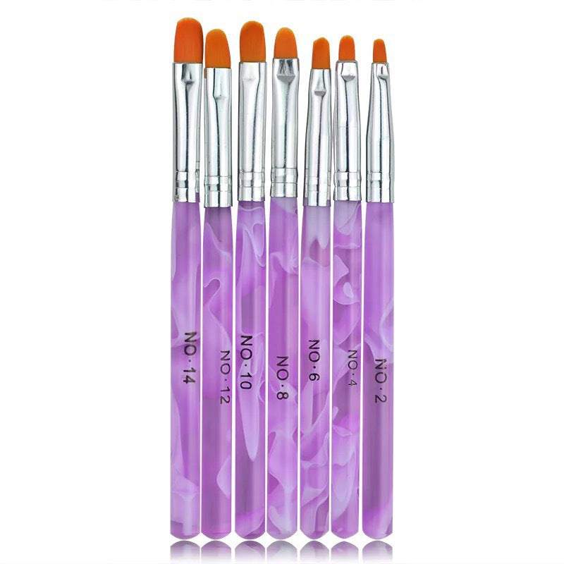 Nail Tools Paint Pen Set with Broad Brush Pens for Artificial Nails - Teleplus artificial nails broad brush penshaped