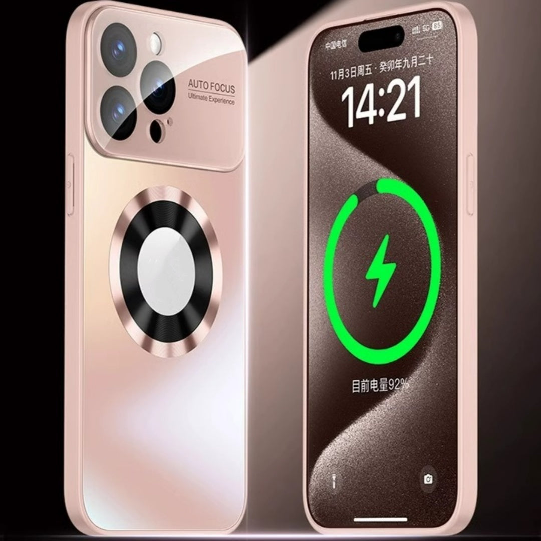 Nano Frosted Magnetic Phone Case Large for Apple Shockproof and Anti-Fall - nano frosted magnetic suction phone case