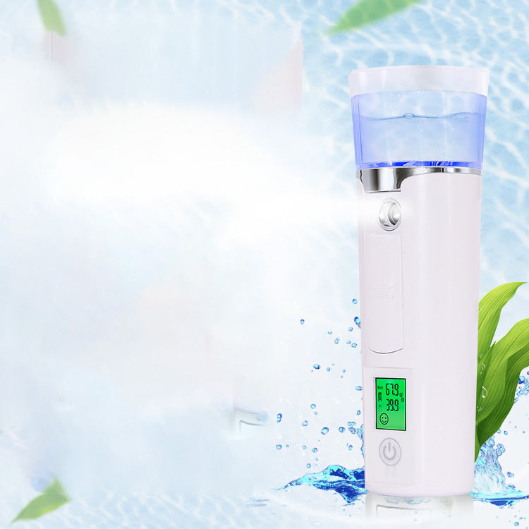 White Pink Portable Fog Humidifier for the United States with Large Capacity Battery - Moisturizing Magic Wand Thirsty