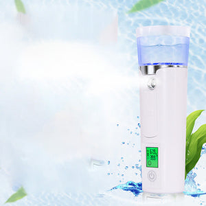 White Pink Portable Fog Humidifier for the United States with Large Capacity Battery - Moisturizing Magic Wand Thirsty
