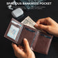 Napa Texture Wallet with [Side Push] and [Bottom Options for Men Women - Side Push Bottom black napa texture wallet