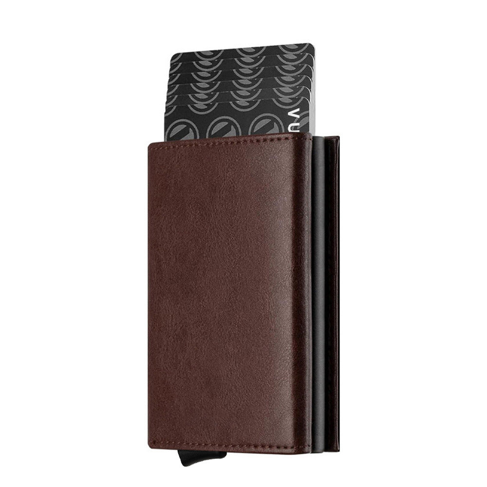 Napa Texture Wallet with [Side Push] and [Bottom Options for Men Women - Side Push Bottom black napa texture wallet