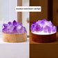 Natural Amethyst Epoxy Night Lamp Ornaments with Citrine and Quartz Crystals - Teleplus natural amethyst epoxy vug