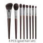 Natural Beech Wood Makeup Brushes Set for Eyeshadow and Face - Teleplus natural makeup brushes set eyeshadow