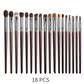 Natural Beech Wood Makeup Brushes Set for Eyeshadow and Face - Teleplus natural makeup brushes set eyeshadow