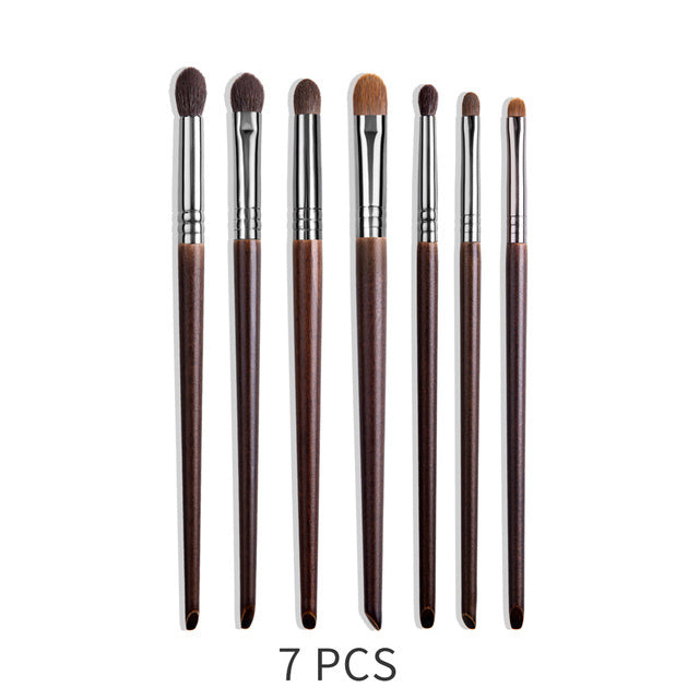 Natural Beech Wood Makeup Brushes Set for Eyeshadow and Face - Teleplus natural makeup brushes set eyeshadow