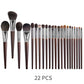 Natural Beech Wood Makeup Brushes Set for Eyeshadow and Face - Teleplus natural makeup brushes set eyeshadow