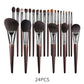 Natural Beech Wood Makeup Brushes Set for Eyeshadow and Face - Teleplus natural makeup brushes set eyeshadow