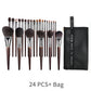 Natural Beech Wood Makeup Brushes Set for Eyeshadow and Face - Teleplus natural makeup brushes set eyeshadow