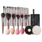 Natural Beech Wood Makeup Brushes Set for Eyeshadow and Face - Teleplus natural makeup brushes set eyeshadow