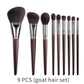 Natural Beech Wood Makeup Brushes Set for Eyeshadow and Face - Teleplus natural makeup brushes set eyeshadow