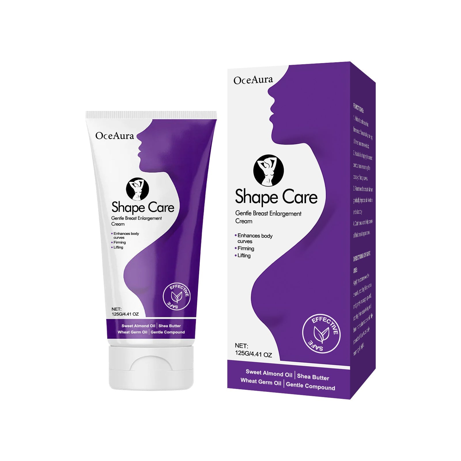 Natural Breast Lifting Cream with Shea Butter and Almond Oil - natural breast lifting cream almond oil