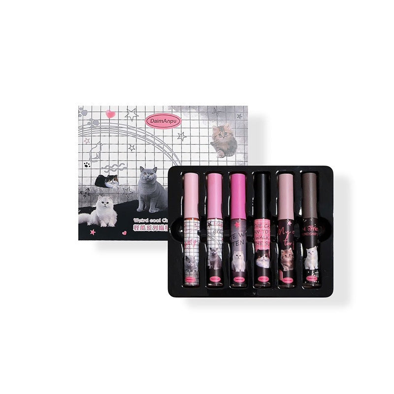 Natural Cat Lip Lacquer Sets with Parity Matte and Glaze for Complexion Improvement - Teleplus student parity matte lip