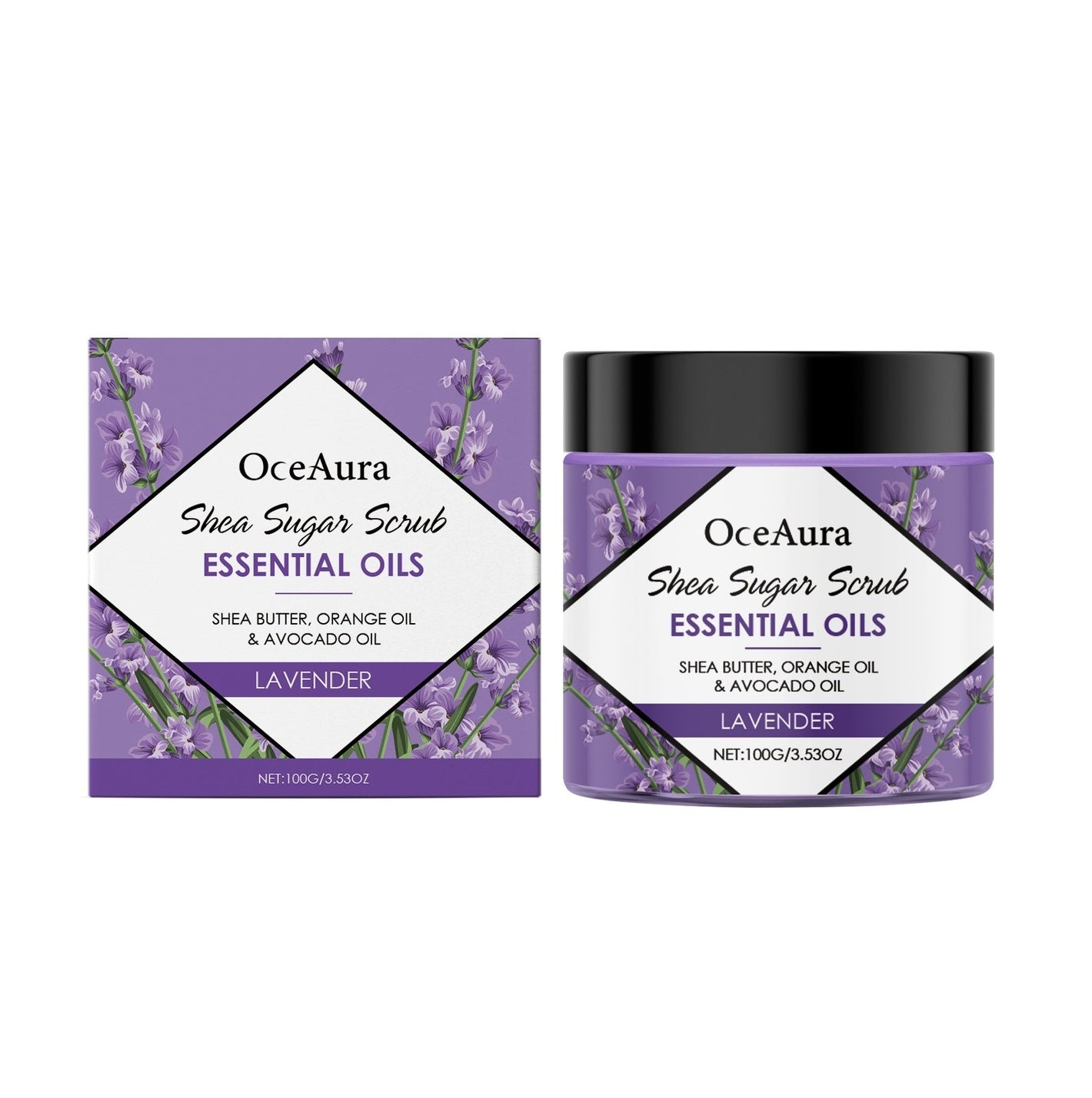 Natural Exfoliating Hand and Body Scrub with Shea Butter Lavender Orange - Teleplus natural exfoliating hand body scrub