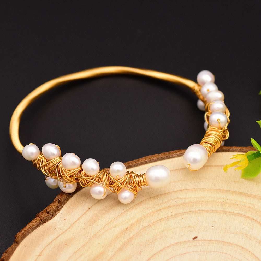 Natural Freshwater Pearl Adjustable Bracelet For Women - Natural Freshwater Pearl Adjustable Bracelet for Women